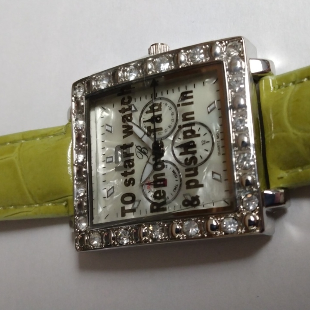 New B Genuine Leather Watch